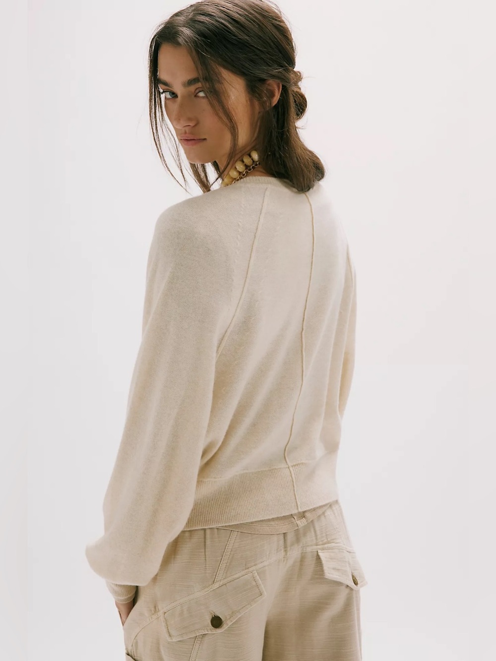 Free People Porta Cashmere Henley Sweater - Picture 3 of 9